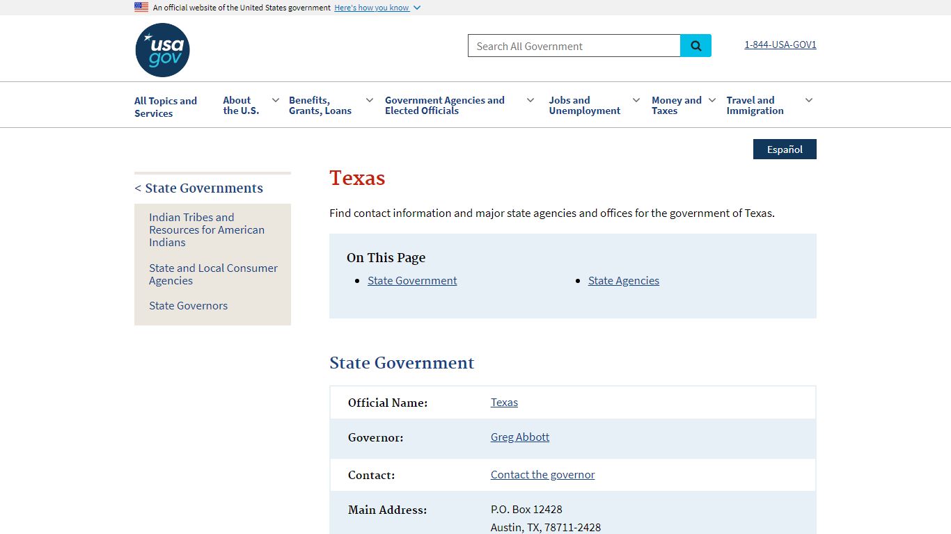 Government of Texas | USAGov